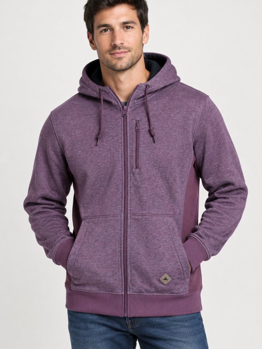 Burton DryRide Men's Full-Zip Hoodie Jacket – Purple Heather – Size Medium